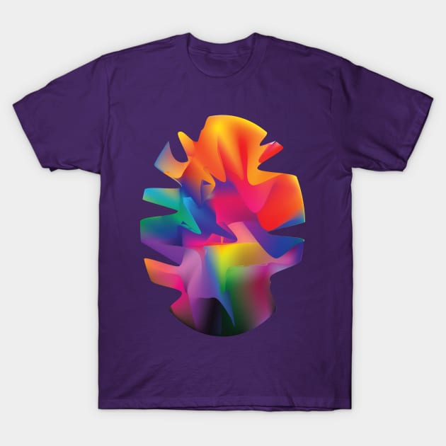 Rainbow Gradient Scrambled Egg T-Shirt by Barschall